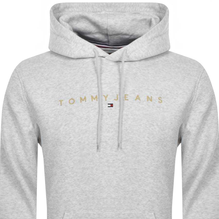 Tommy Jeans Regular Linear Gold Hoodie Grey